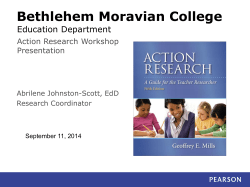 Action Research - Bethlehem Moravian College