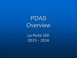 PDAS Pre-Conference