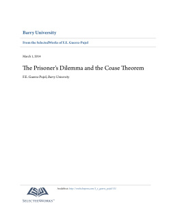The Prisoner`s Dilemma and the Coase Theorem
