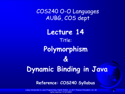 COS240Lec14_JAVAPolymorphism
