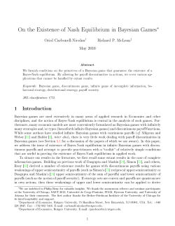 On the Existence of Nash Equilibrium in Bayesian Games