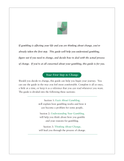 First Step to Change - Division on Addiction