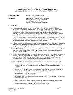 ESF #12 Energy - Hamilton County EMA