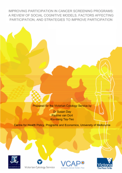 Health Belief Model (HBM) - Victorian Cervical Cytology Registry