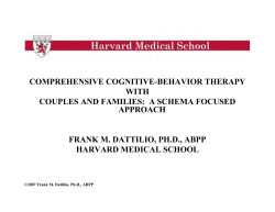 comprehensive cognitive-behavior therapy with couples and families