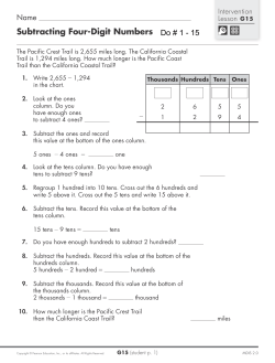 Subtracting Four-Digit Numbers - Edison Park Elementary School