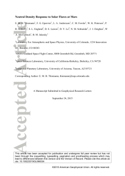 Neutral density response to solar flares at mars