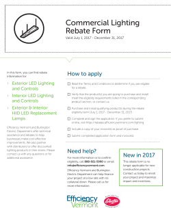 Commercial Lighting Rebate Form