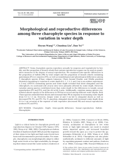 Morphological and reproductive differences among