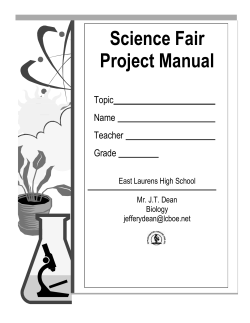 Microsoft Word - Science Fair Project Journal.doc