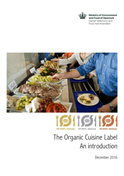 The Organic Cuisine Label An introduction