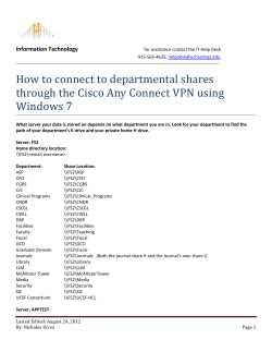How to connect to departmental shares through the Cisco Any