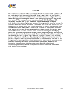 First Grade - Next Generation Science Standards