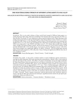 114 ONE-HOUR TENSILE BOND STRENGTH OF DIFFERENT