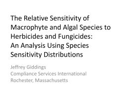 The Relative Sensitivity of Macrophyte and Algal Species to