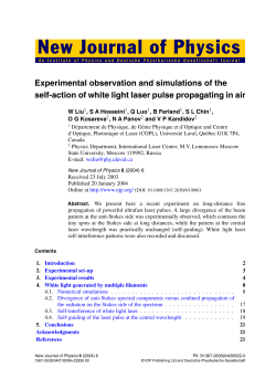 Experimental observation and simulations of the
