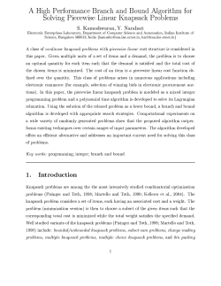 A High Performance Branch and Bound Algorithm for Solving