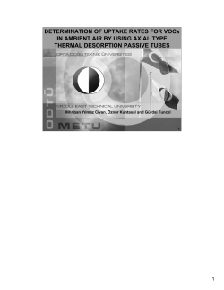 DETERMINATION OF UPTAKE RATES FOR VOCs IN - CLU-IN