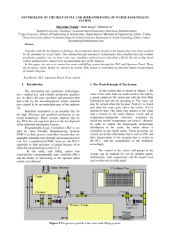 CONTROLLING BY THE HELP OF PLC AND OPERATOR PANEL