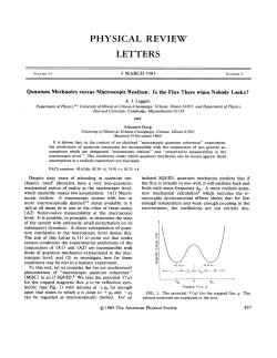 Quantum mechanics versus macroscopic realism: Is the flux