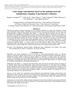 Color image reproduction based on the multispectral and