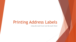 Printing Address Labels &ndash; Powerpoint