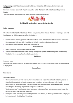 Health and Safety General Standards