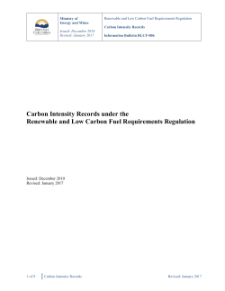 Carbon Intensity Records under the Renewable and Low Carbon