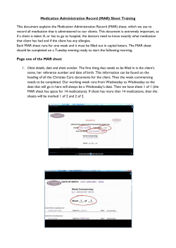 Medication Administration Record (MAR)