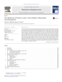 The significance of ferritin in cancer