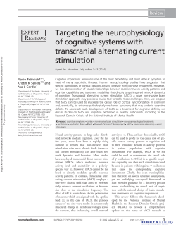 Targeting the neurophysiology of cognitive systems