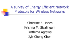 A survey of Energy Efficient Network Protocols for Wireless Networks
