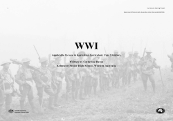 Australian Experience in World War I Research