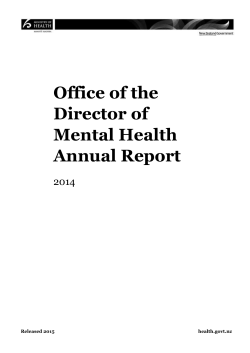 Office of the director of Mental Health Annual
