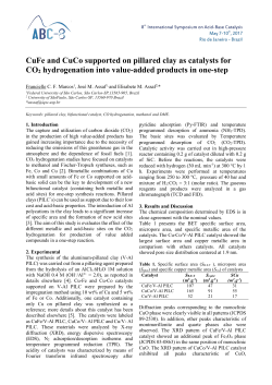 CuFe and CuCo supported on pillared clay as catalysts for CO2