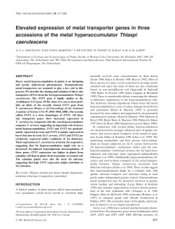 Elevated expression of metal transporter genes in three accessions