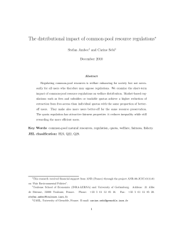 The distributional impact of common-pool resource regulations