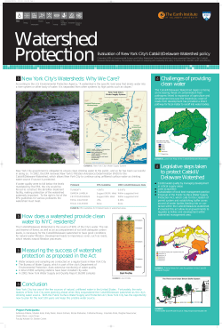 New York City`s Watersheds: Why We Care