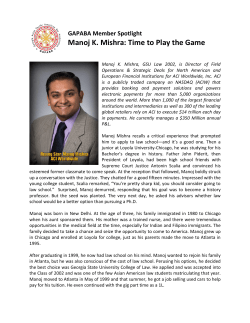 Manoj K. Mishra: Time to Play the Game