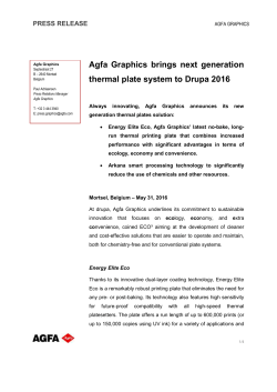 Press Release - Agfa Graphics