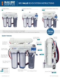 brs value ro/di system instructions