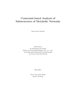 Constraint-based Analysis of Substructures of Metabolic Networks