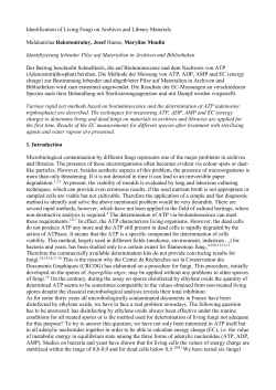 Identification of Living Fungi on Archives and Library Materials