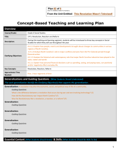 Concept-Based Teaching and Learning Plan