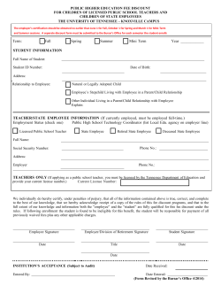 Term: Fall Spring Summer Mini Term Year ______ STUDENT