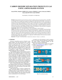 carbon dioxide separation from flue gas using amine