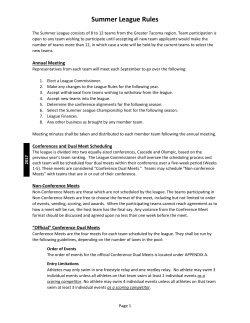 Summer League Rules