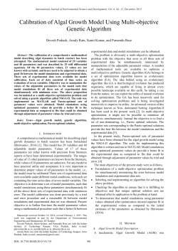 Calibration of Algal Growth Model Using Multi