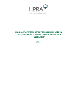 annual statistical report for animals used in ireland under scientific