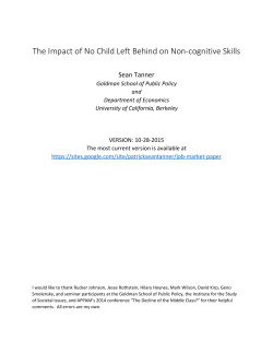 The Impact of No Child Left Behind on Non